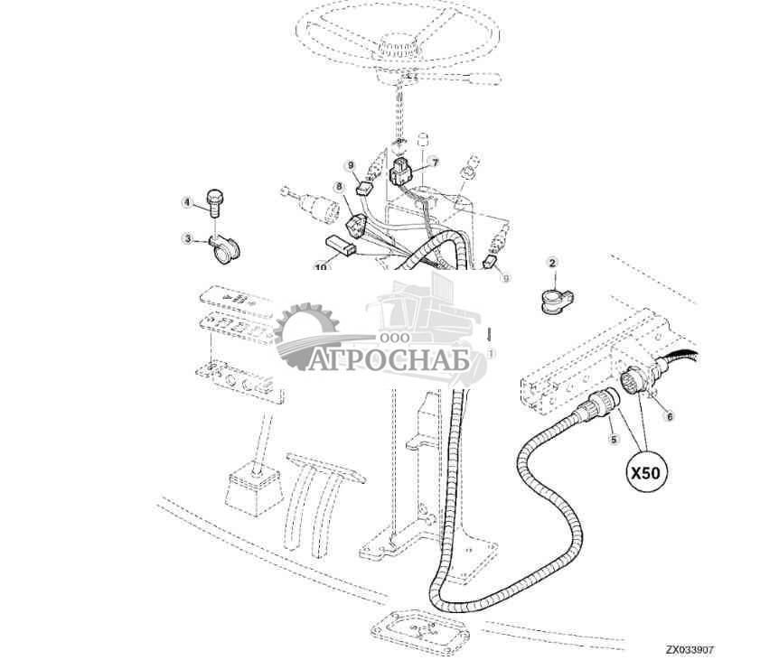 Жгут проводов рулевой колонки 